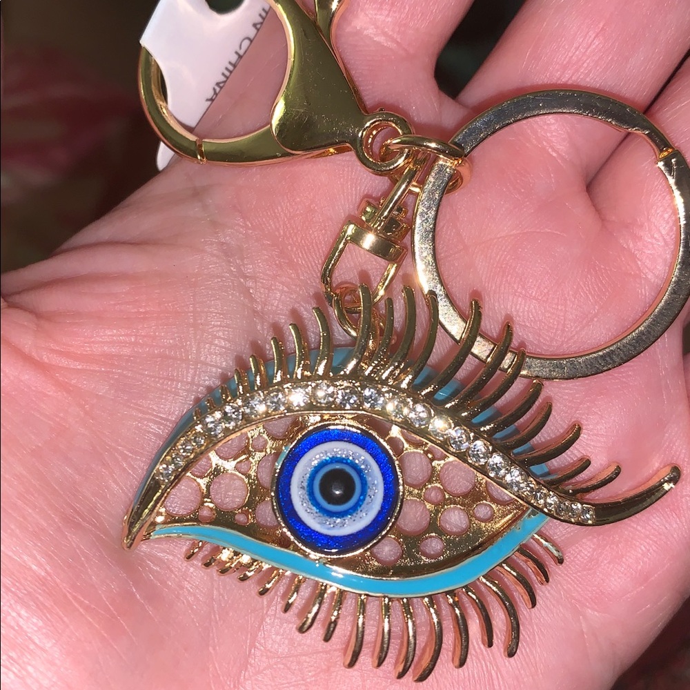 Evil eye protection purse/bag charm keychain - Picture 3 of 6